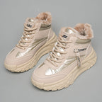 Damen High-Top Sneakers mit isolierendem Fleece-Futter und rutschfester Laufsohle R&B