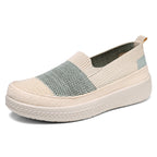 Damen Slip-On Sneakers mit atmungsaktiver Strickoberfläche und rutschfester Sohle R&B