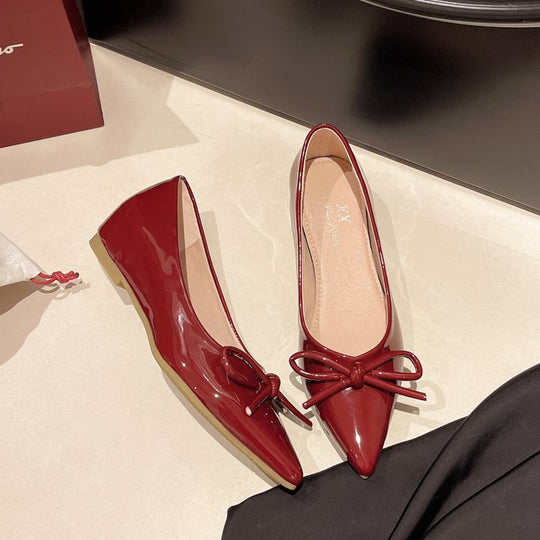 Damen Spitzenballerinas mit dekorativem Schleifenakzent R&B
