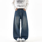 Damen Weit geschnittene Denim-Jeans im Vintage-Stil