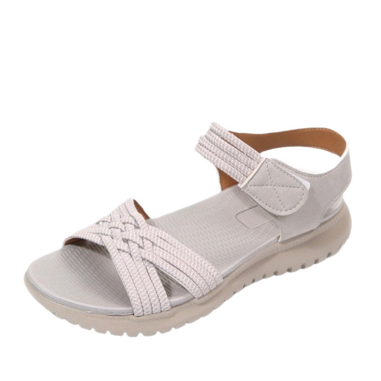 Damen Komfortable Riemchen-Sandalen mit verstellbarem Klettverschluss R&B