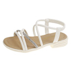 Damen elegante Badesandalen mit Funktionsriemen und modischem Strassdetail EB