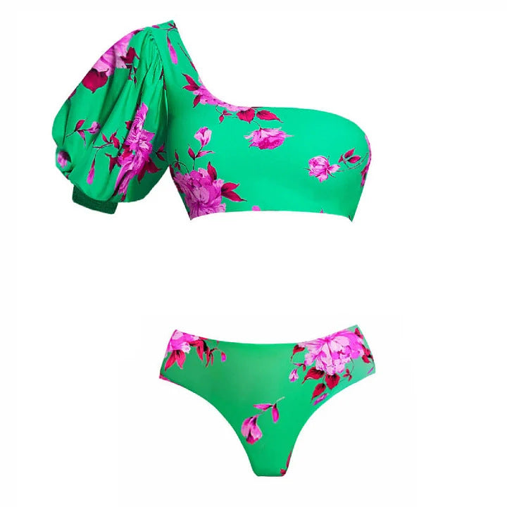 Damen Zweiteiler Badeanzug mit floralem Design R&B