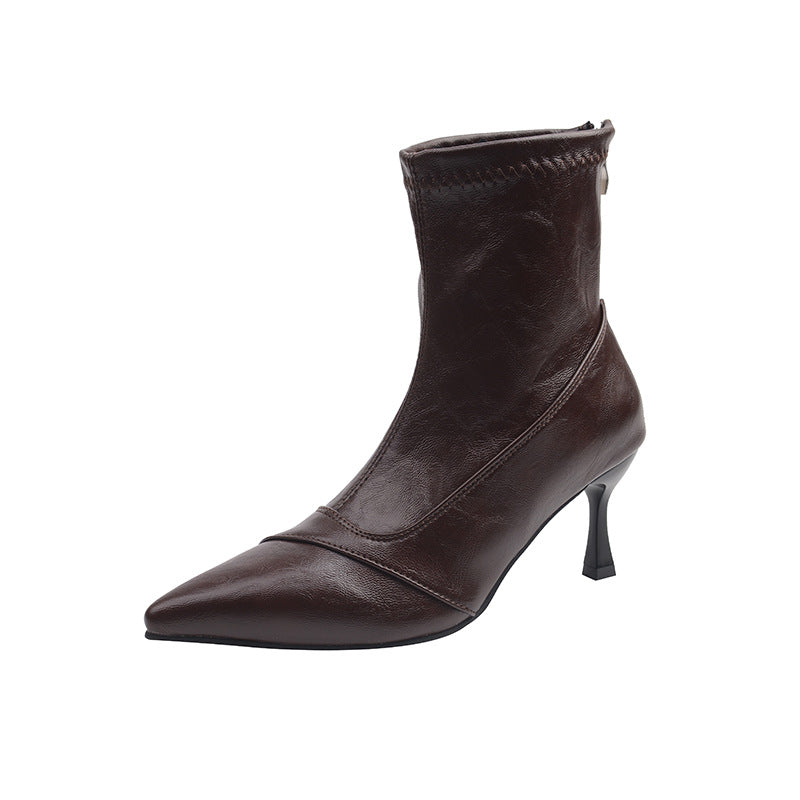 Damen Elegante Stiefeletten mit spitzem Schuhdesign und stylischem Absatz R&B