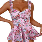 Damen Bademode mit floralem Schnitt und fröhlichen Rüschendetails R&B