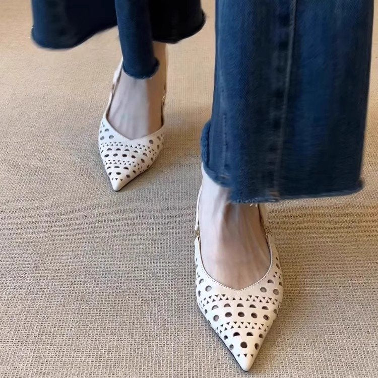 Damen elegante Pumps mit filigranen Cut-Outs und bequemer Innensohle R&B