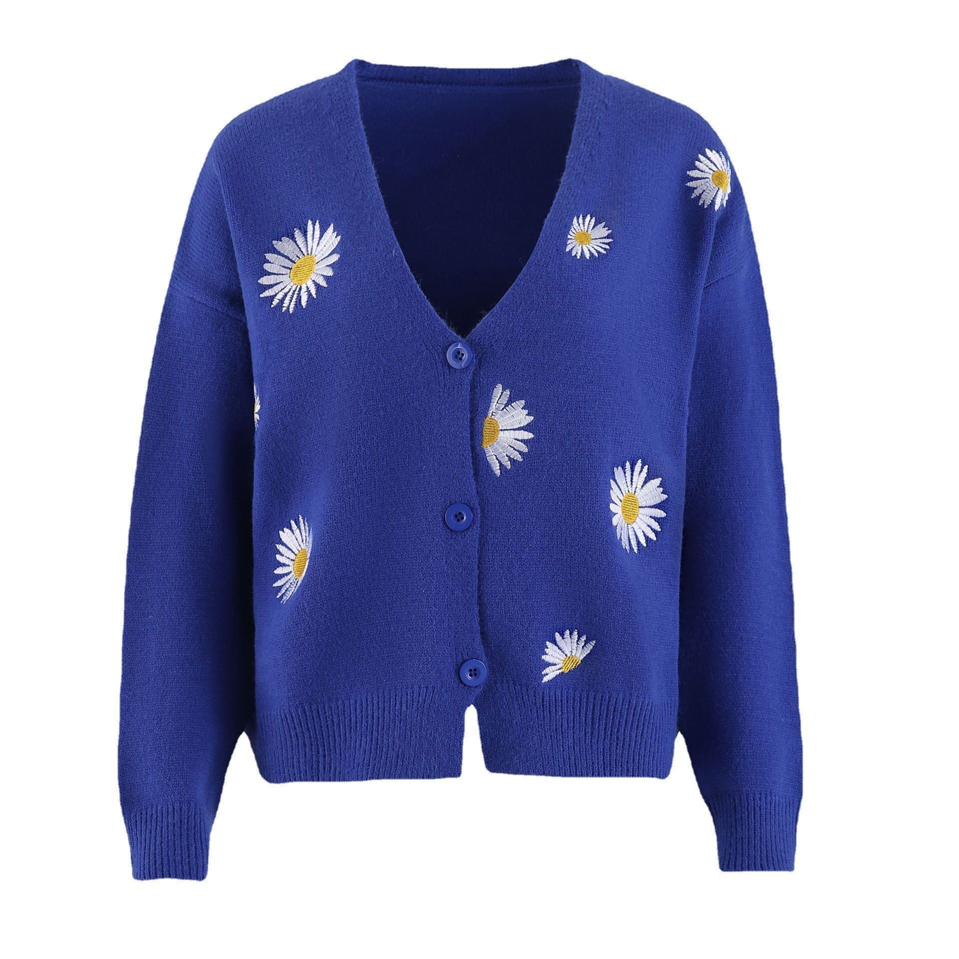 Damen Strickjacke mit Blumenmuster R&B