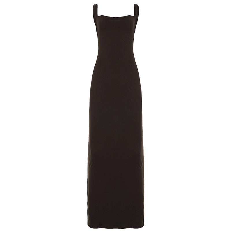 Damen Elegantes Maxikleid mit schmalem Schnitt und raffiniertem Ausschnitt R&B