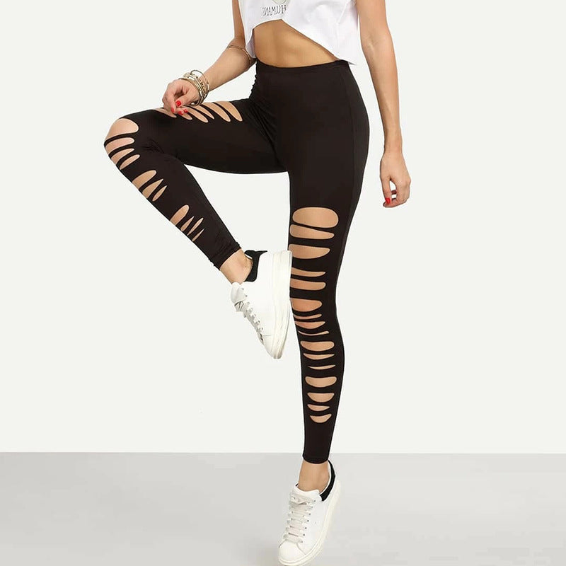 Damen Leggings mit raffiniertem Cut-Out Design R&B