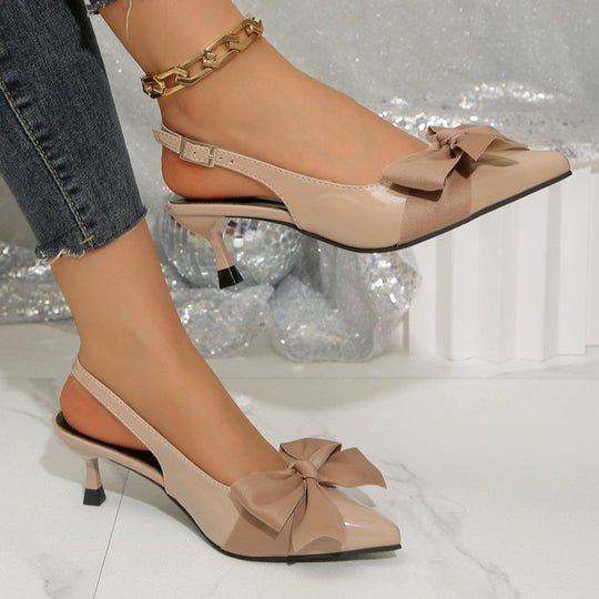 Damen Slingback-Pumps mit elegantem Schleifen-Design und modischem Schnallenverschluss R&B