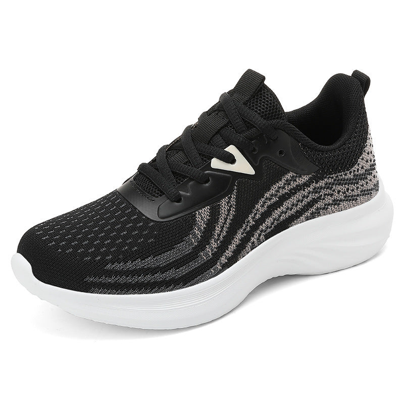 Damen nan atmungsaktive gestrickte Laufschuhe mit dämpfender EVA-Sohle und flexiblem Abrollverhalten R&B