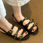 Damen Sandalen mit verstellbarem Riemchen-Design und komfortablem Fußbett R&B
