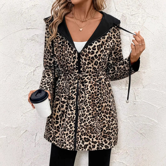 Damen Leichtgewichtige Kapuzenjacke mit tierischem Muster R&B
