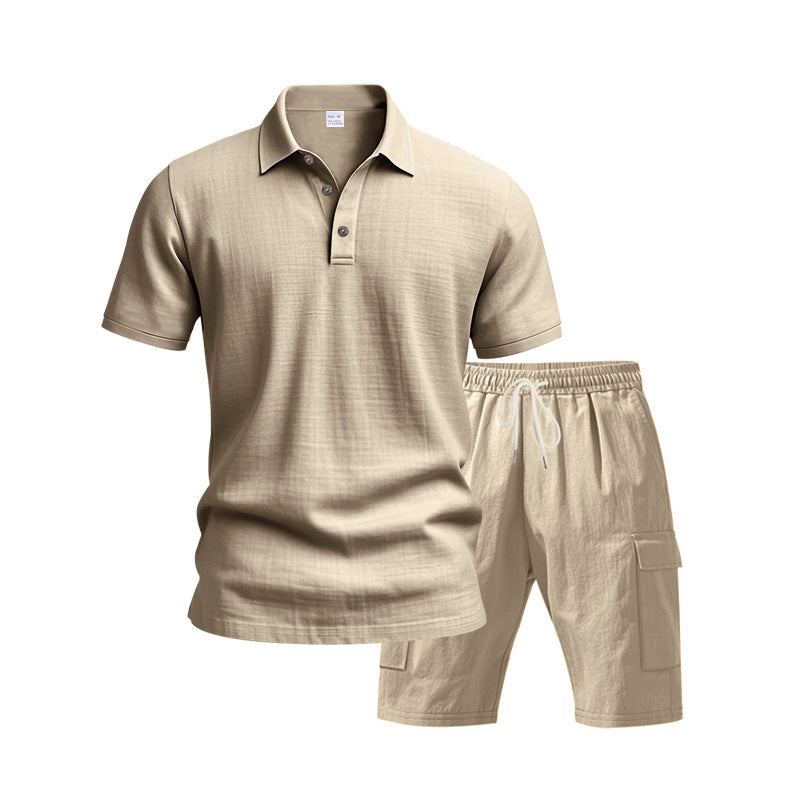 Herren Freizeit-Set mit atmungsaktivem Polo-Shirt und komfortablen Shorts R&B