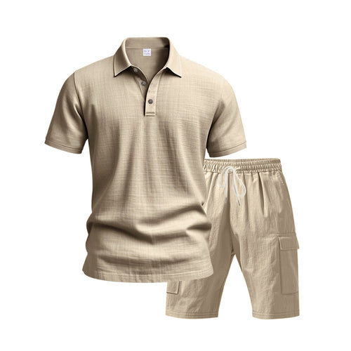 Herren Freizeit-Set mit atmungsaktivem Polo-Shirt und komfortablen Shorts R&B