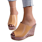 Damen Wedge-Pantoletten mit elegantem Offenzehen-Design und rutschfester Sohle