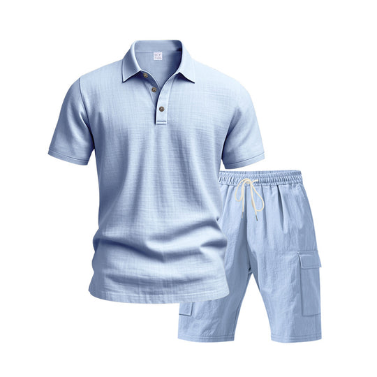 Herren Freizeit-Set mit atmungsaktivem Polo-Shirt und komfortablen Shorts R&B