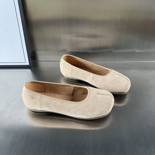 Damen Mokassins aus hochwertigem Wildleder mit eleganter Naht R&B