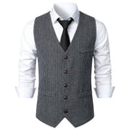 Herren elegante Steppweste mit modernem Schnitt und feinen Details