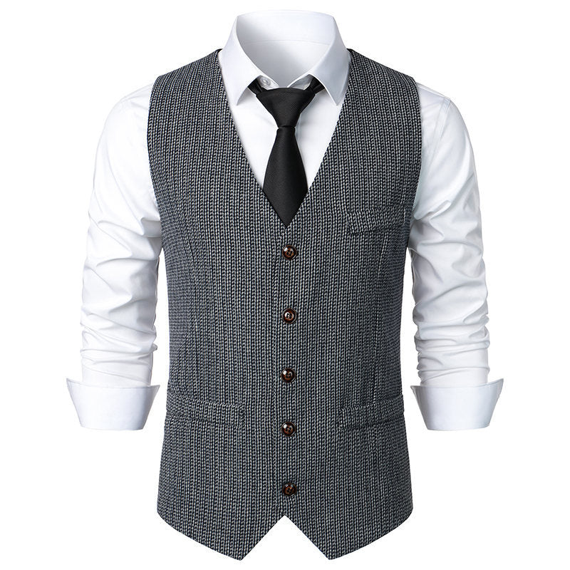 Herren elegante Steppweste mit modernem Schnitt und feinen Details