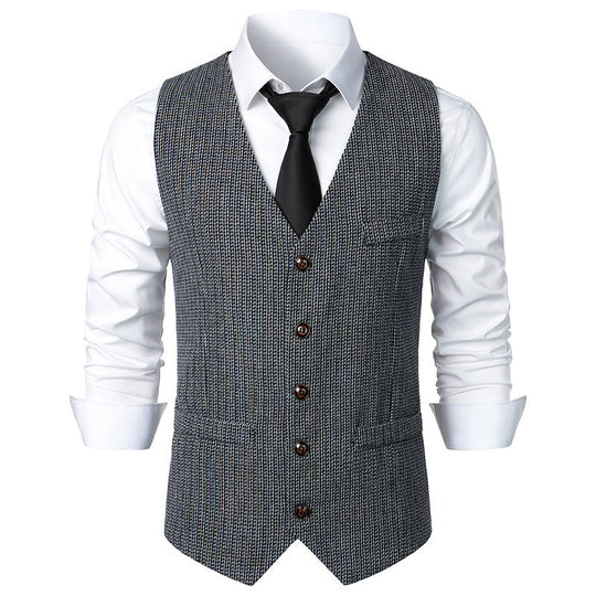 Herren elegante Steppweste mit modernem Schnitt und feinen Details R&B