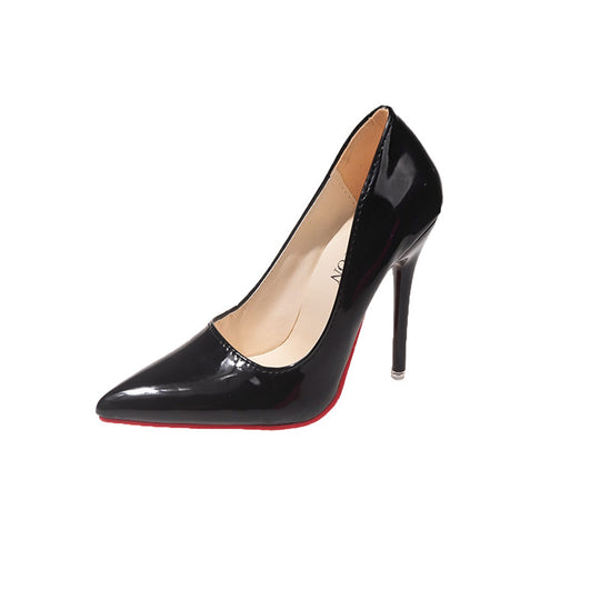 Damen Klassische High Heels mit spitz zulaufendem Design und hochglänzender Oberfläche R&B