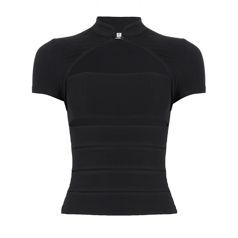 Damen funktionales Oberteil mit elegantem Kragen und modischem Schnitt R&B