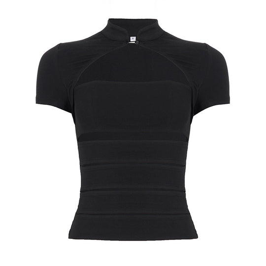 Damen funktionales Oberteil mit elegantem Kragen und modischem Schnitt R&B