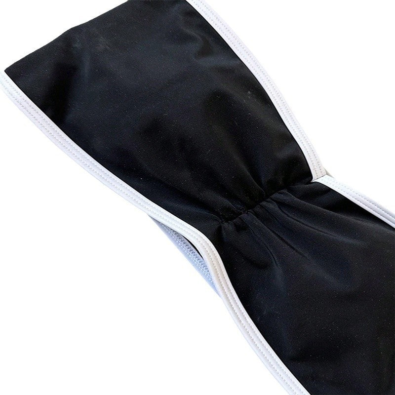 Damen Bandeau-Bikini mit schickem Rüschensaum