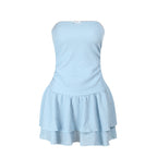 Damen kurzes Sommerkleid mit Rüschendetails R&B