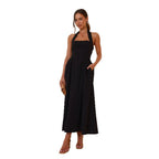 Damen Maxikleid mit R&Brnen Trägern und fließendem Schnitt R&B