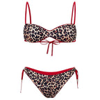 Damen Bikini mit modischem Schlangenmuster R&B