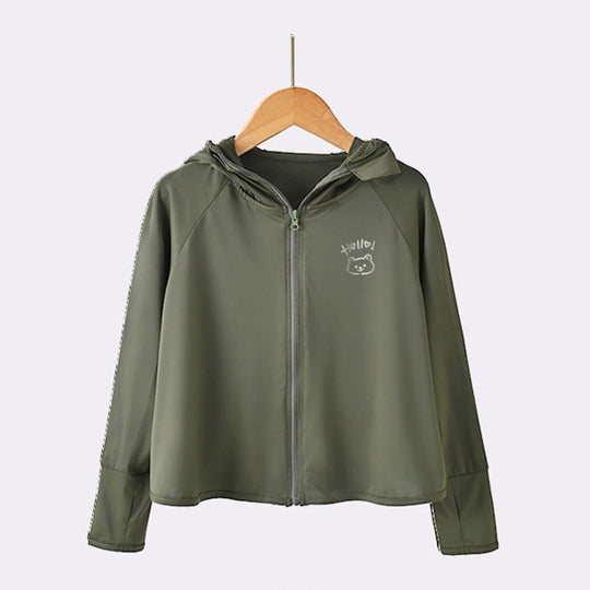 Mädchen leichte Sonnenjacke mit Kapuze R&B