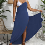 Damen Maxi-Kleid mit angesagtem Wickeldesign R&B