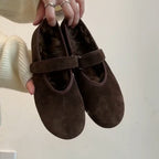 Damen Mokassins mit elegantem Riemen und kuscheligem Innenfutter R&B