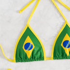 Damen Triangel-Bikini mit brasilianischem Motiv R&B