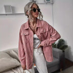 Damen Cordjacke mit modernem Schnitt und praktischen Taschen R&B
