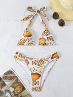 Damen Triangel-Bikini-Set mit verstellbarem Schnürdesign R&B