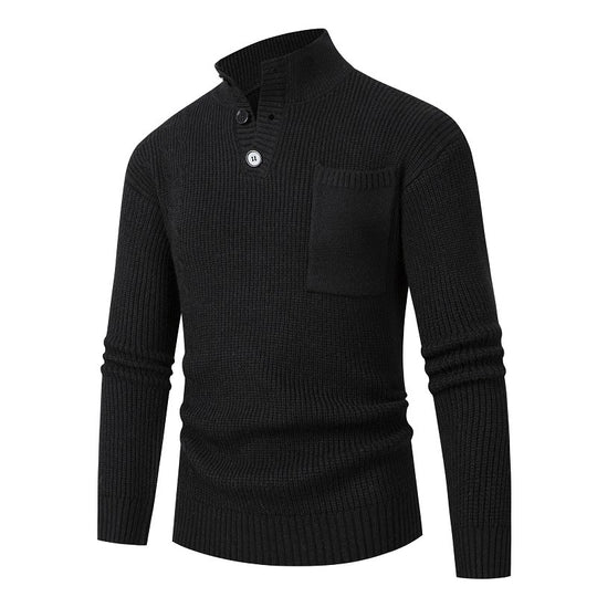 Herren Hochwertiger Pullover mit Modalmuster und Brusttasche R&B
