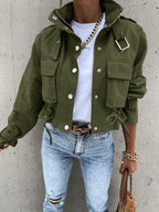 R&B | In Town Gewaschenes Kurz Geschnittenes Bikerjacke