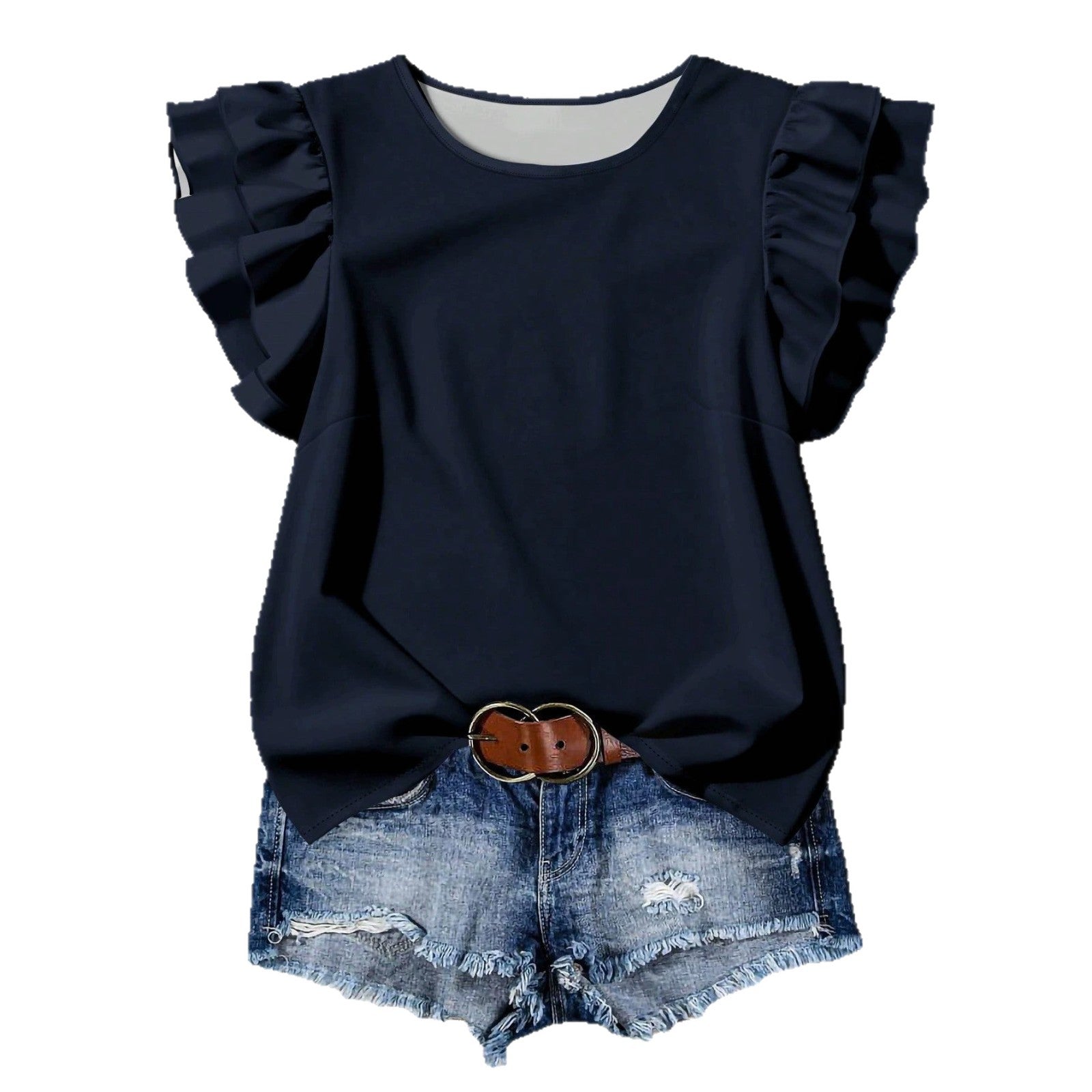 Damen Elegante Bluse mit Rüschendetails R&B