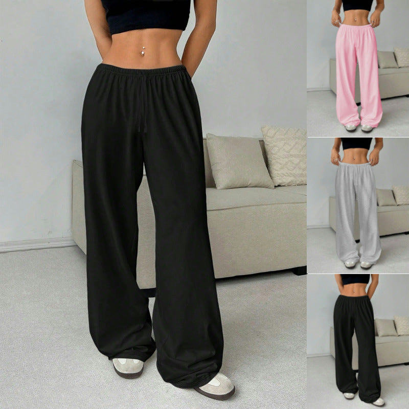 Damen Weit geschnittene Stoffhose mit elastischem Bund und komfortablem Schnitt R&B