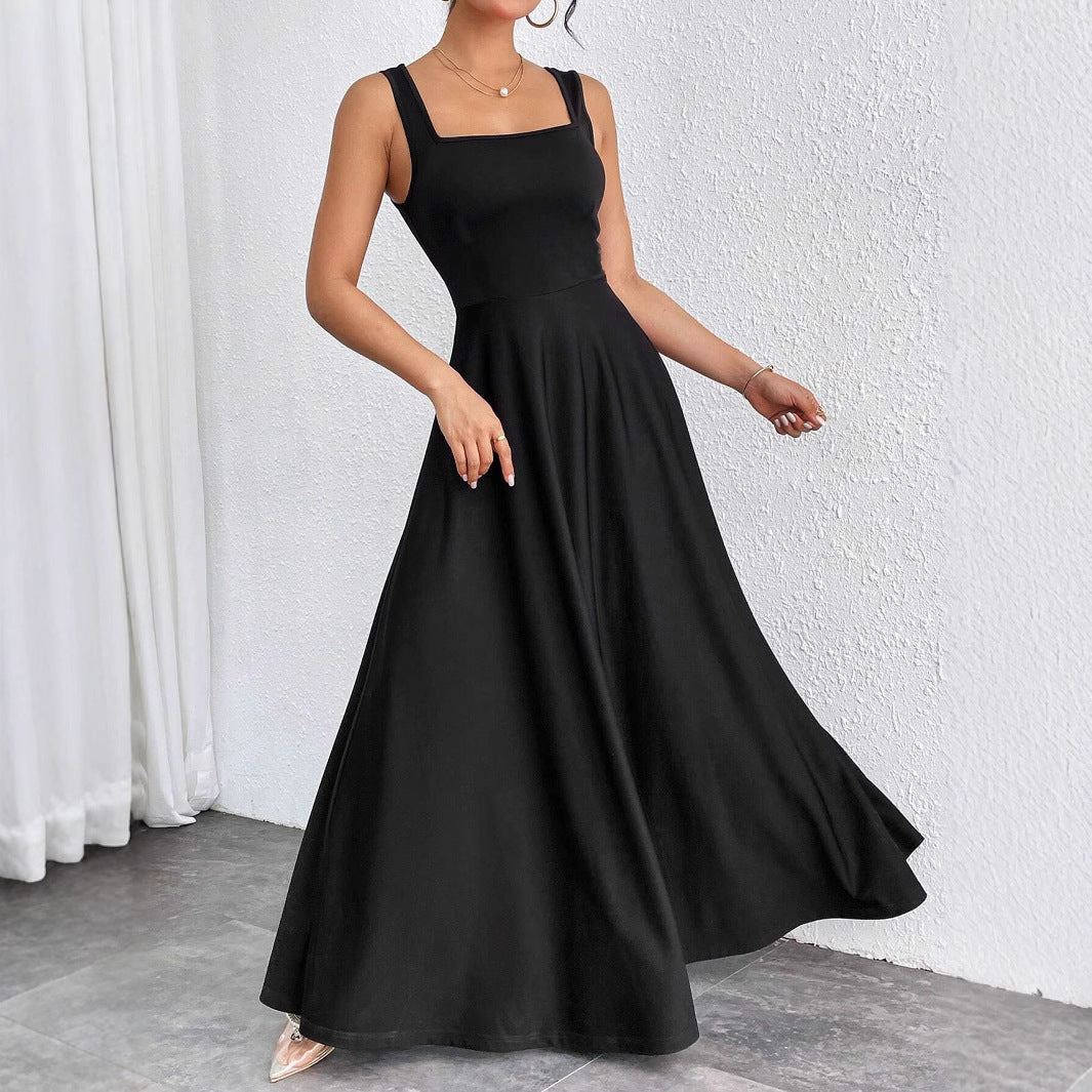 Elegantes Damen Maxikleid mit weichem Schnitt & quadratischem Ausschnitt | R&B