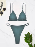 Damen Triangel-Bikini-Set mit verstellbaren Trägern und figurformender Passform R&B