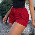 Damen Cargo-Shorts mit hohen Taille und praktischen Taschen EB