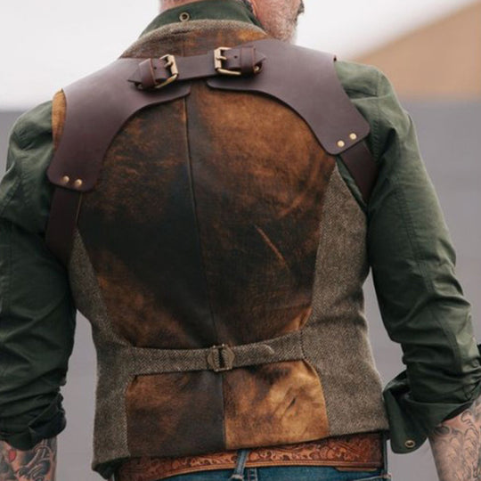 Herren stylische Weste mit akzenten und praktischen Taschen R&B
