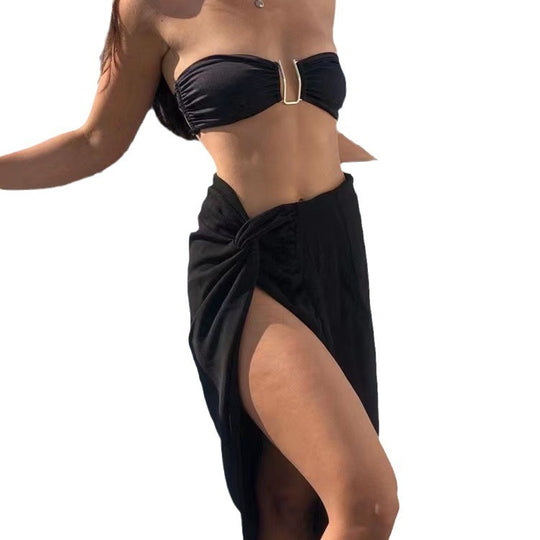 Damen Bandeau-Bikini mit elegantem Schlüssel-Detail R&B
