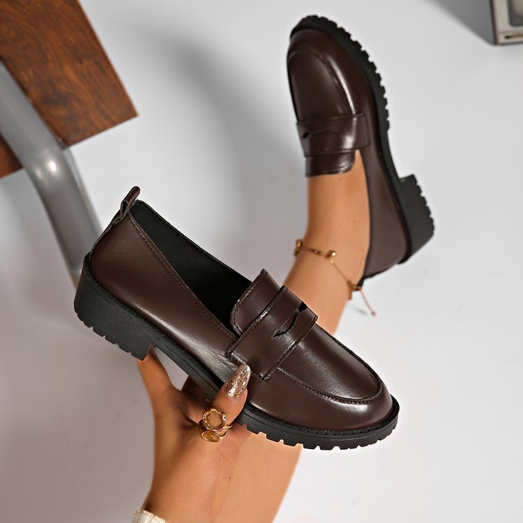 Damen Loafers aus hochwertigem Leder mit bequemer Laufsohle R&B