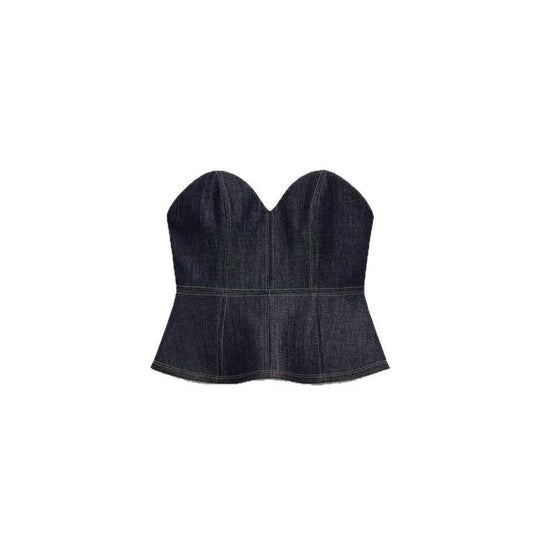 Damen Weite Denim-Hose mit hohem Bund und modischem Schnitt R&B