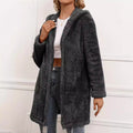 Damen Kuscheljacke mit Kapuze und weich gestricktem Fleece R&B